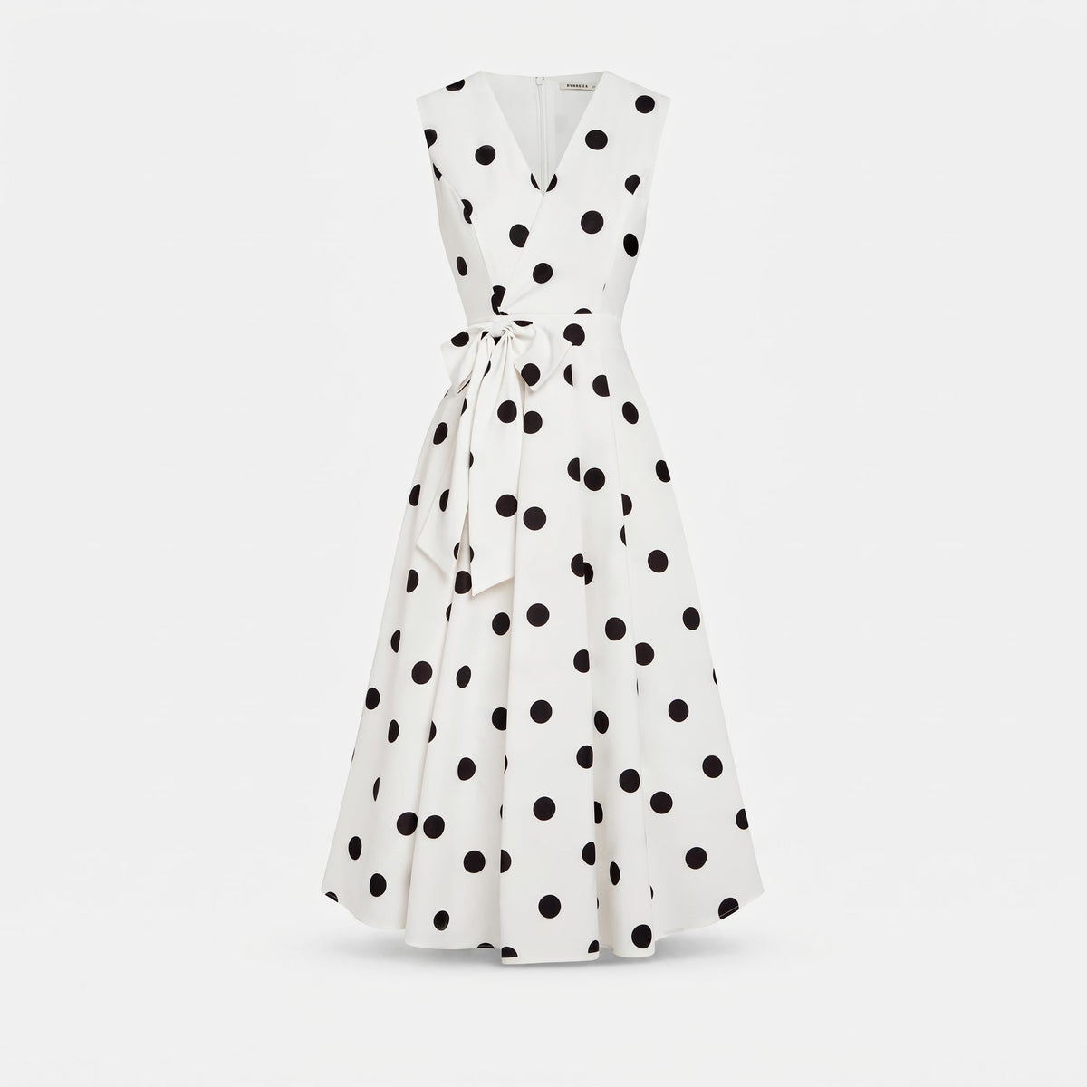 Polka Dot A-Line Midi Dress – flat-lay product shot