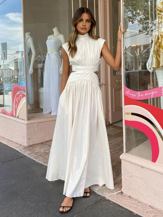 Mock Neck Cut-Out Maxi Dress – view 2