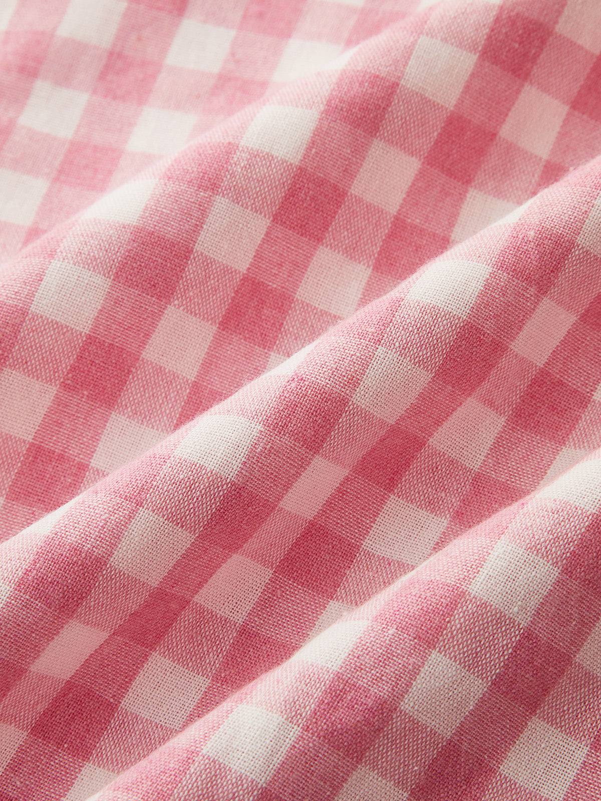 Pink Plaid Smocked Bust Flared Sundress – view 5