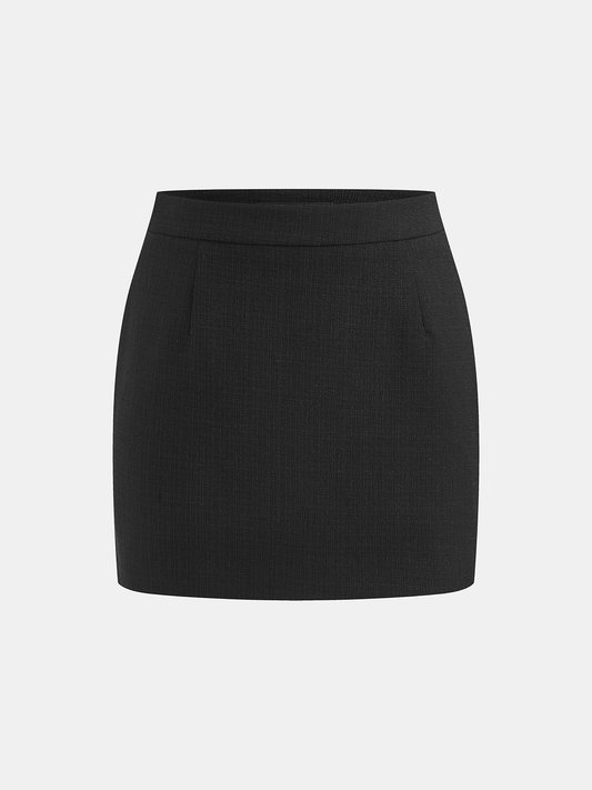 Black Tailored Mini Skirt – view 2