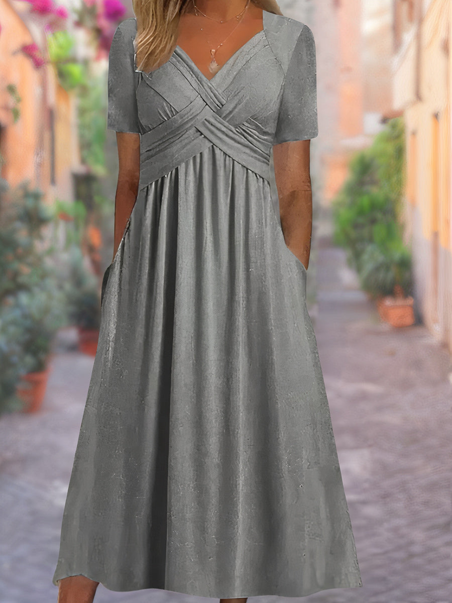 Relaxed Midi Dress – Grey