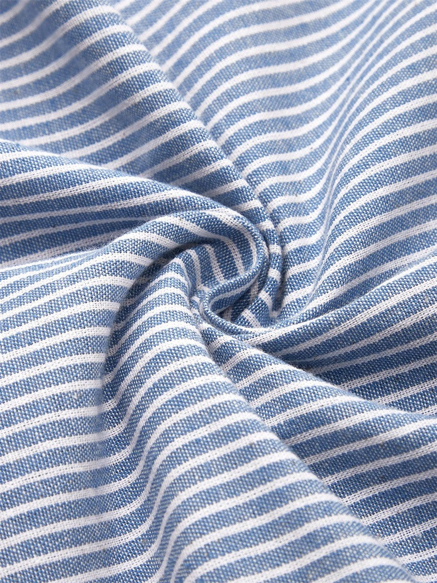 Striped 3/4 Sleeve Midi Dress – view 4