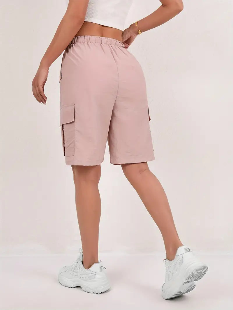 Quick Dry Mid Thigh Cargo Shorts – view 3