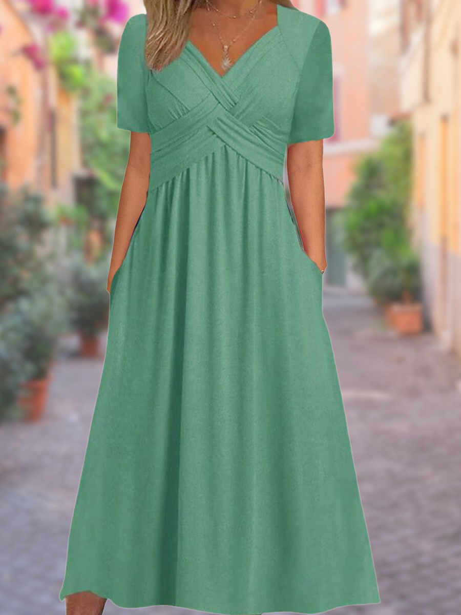 Relaxed Midi Dress – Green