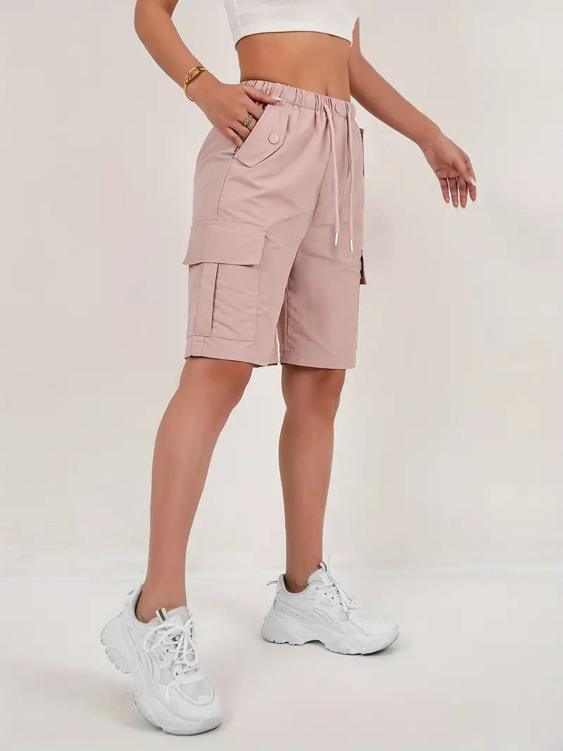 Quick Dry Mid Thigh Cargo Shorts – view 4