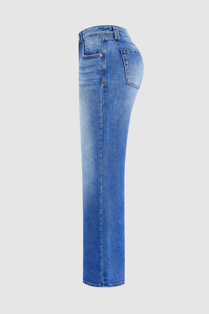 Mid Rise Straight Leg Jeans – view 6