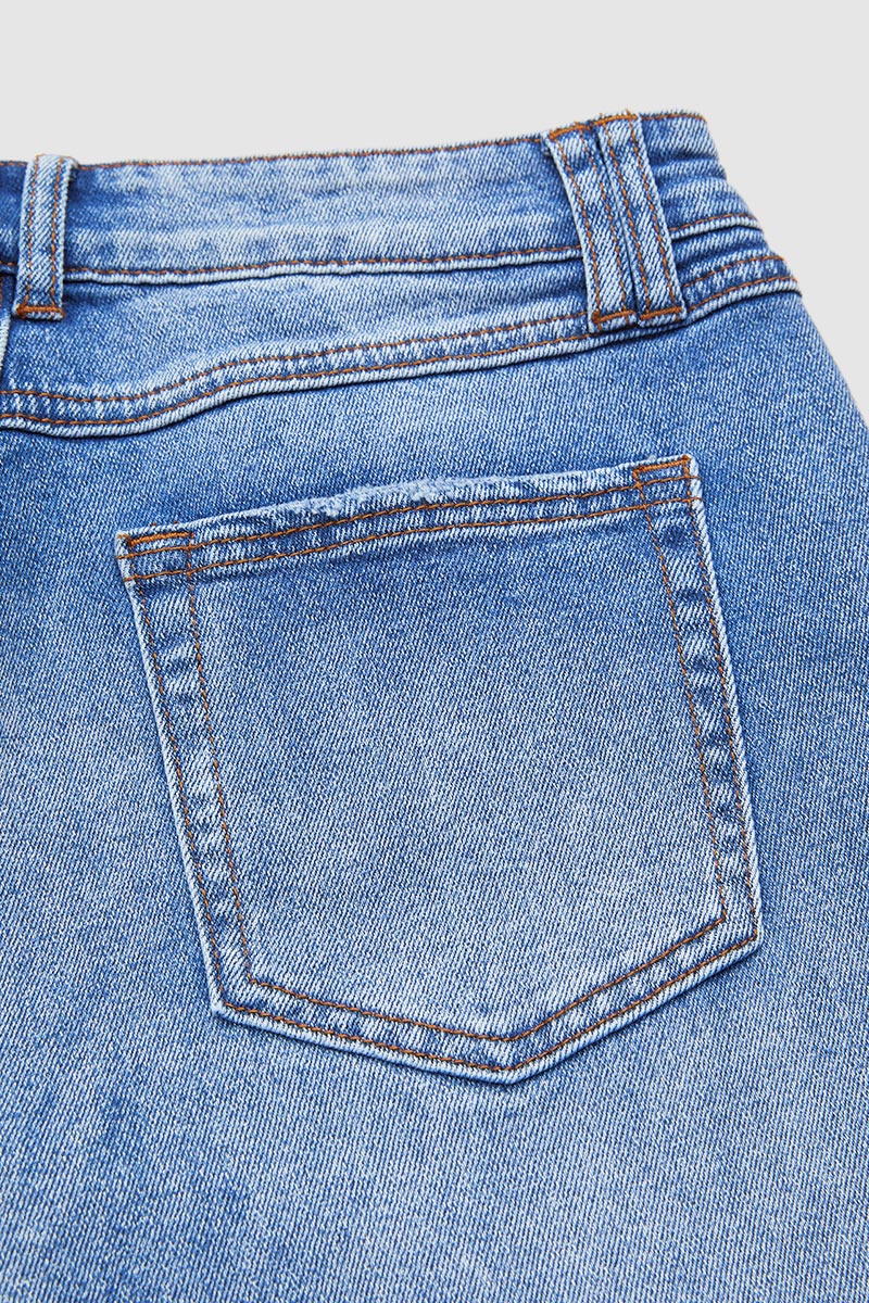 Mid Rise Straight Leg Jeans – view 9