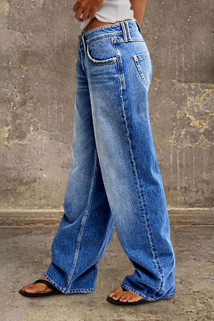 Mid Rise Straight Leg Jeans – view 2