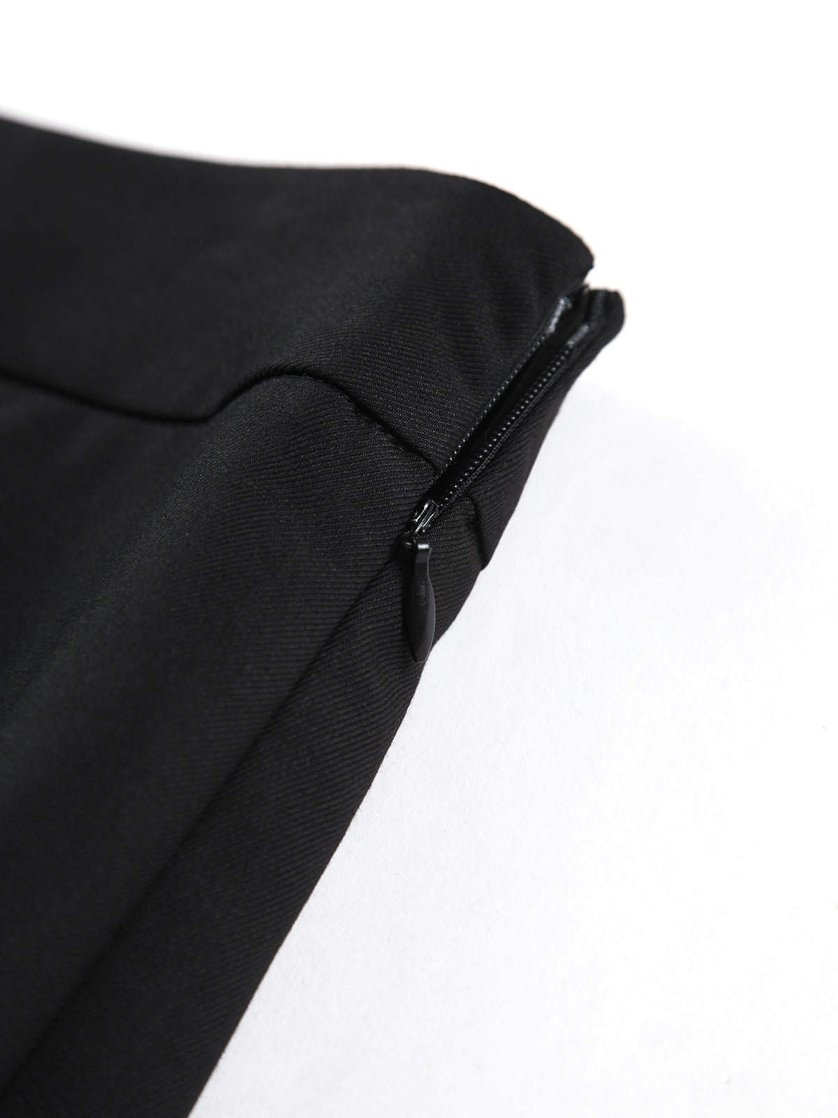 Black Two-Tone Pleated Midi Skirt – view 5