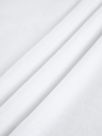 White Cotton Cropped Strappy Top – view 7