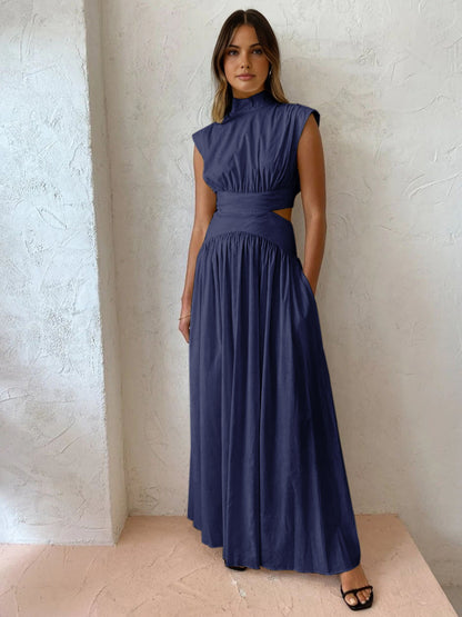 Mock Neck Cut-Out Maxi Dress – view 6