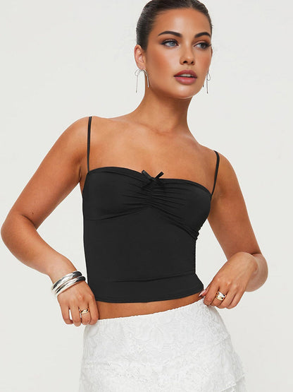 Black Bow Detail Cami Top – view 2