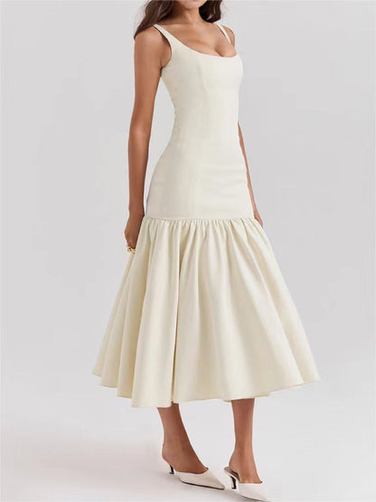 Apricot Ruffle Cami Midi Sundress – view 4
