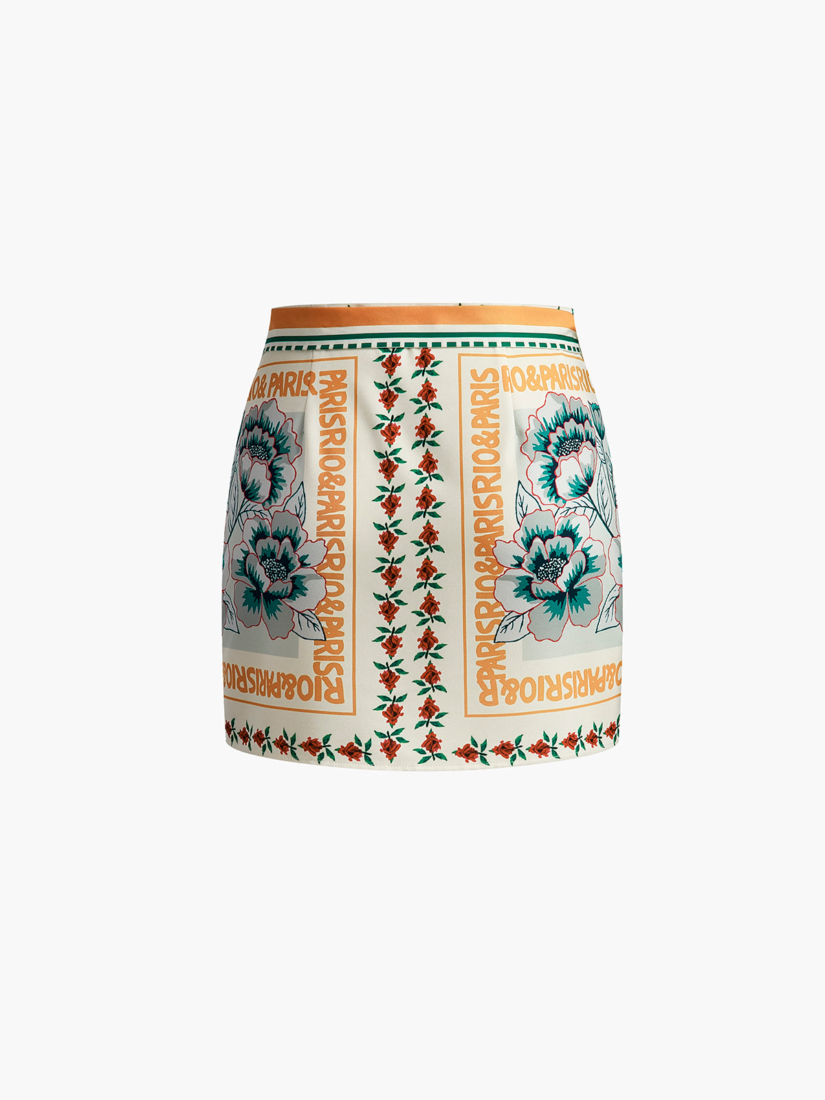 Resort Print Asymmetric Mini Skirt – view 2