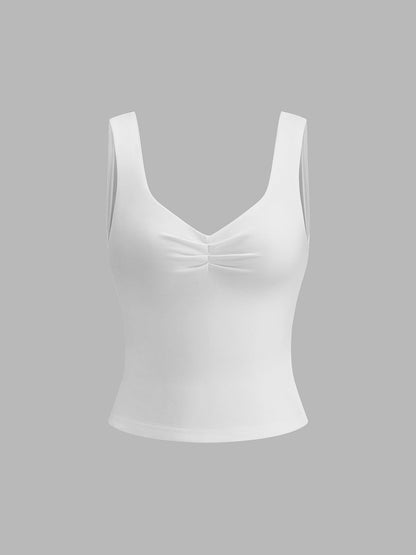 White Square Neck Strappy Crop Top – view 5