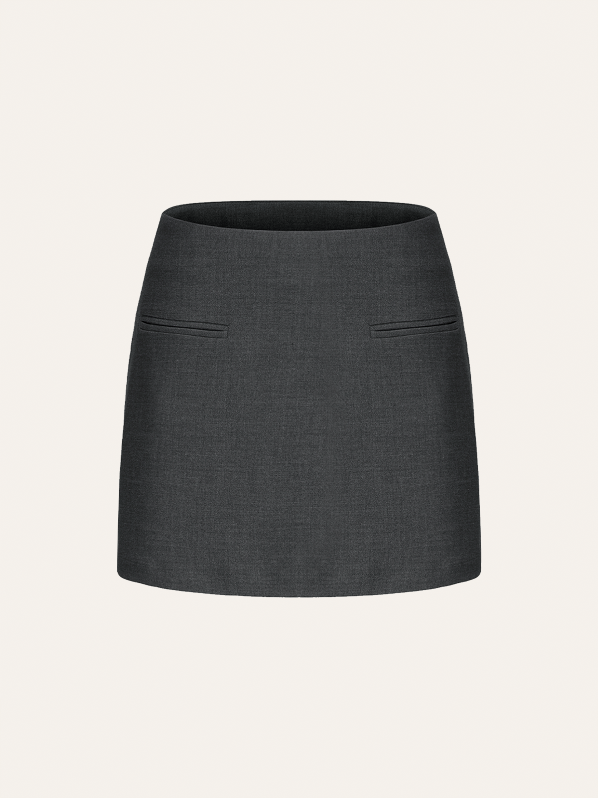 Grey Mid-Rise Mini Skirt