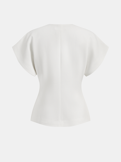 Sleeveless V-Neck Button-Down Blouse – view 6