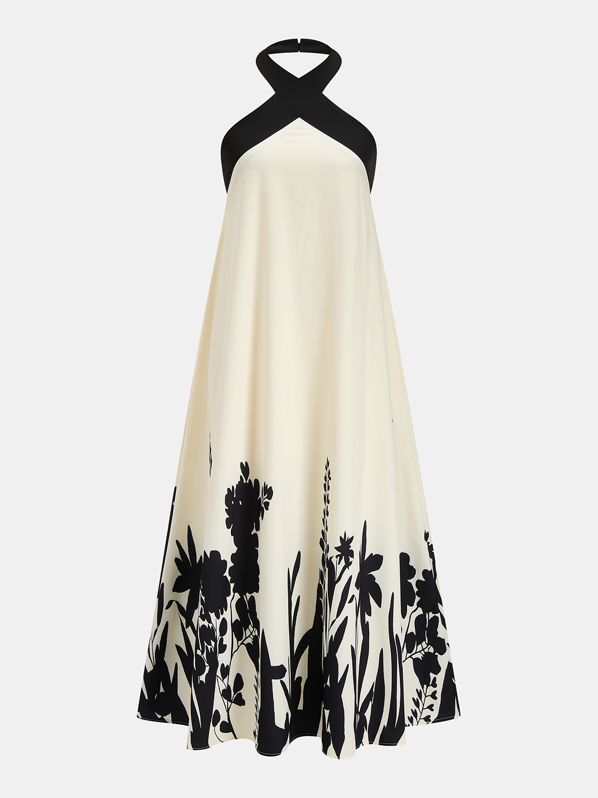 Halter Neck Floral Print Midi Dress – view 2