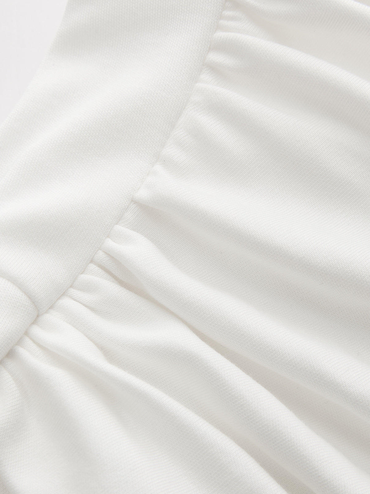 Asymmetric Neckline Ruched Top – view 5