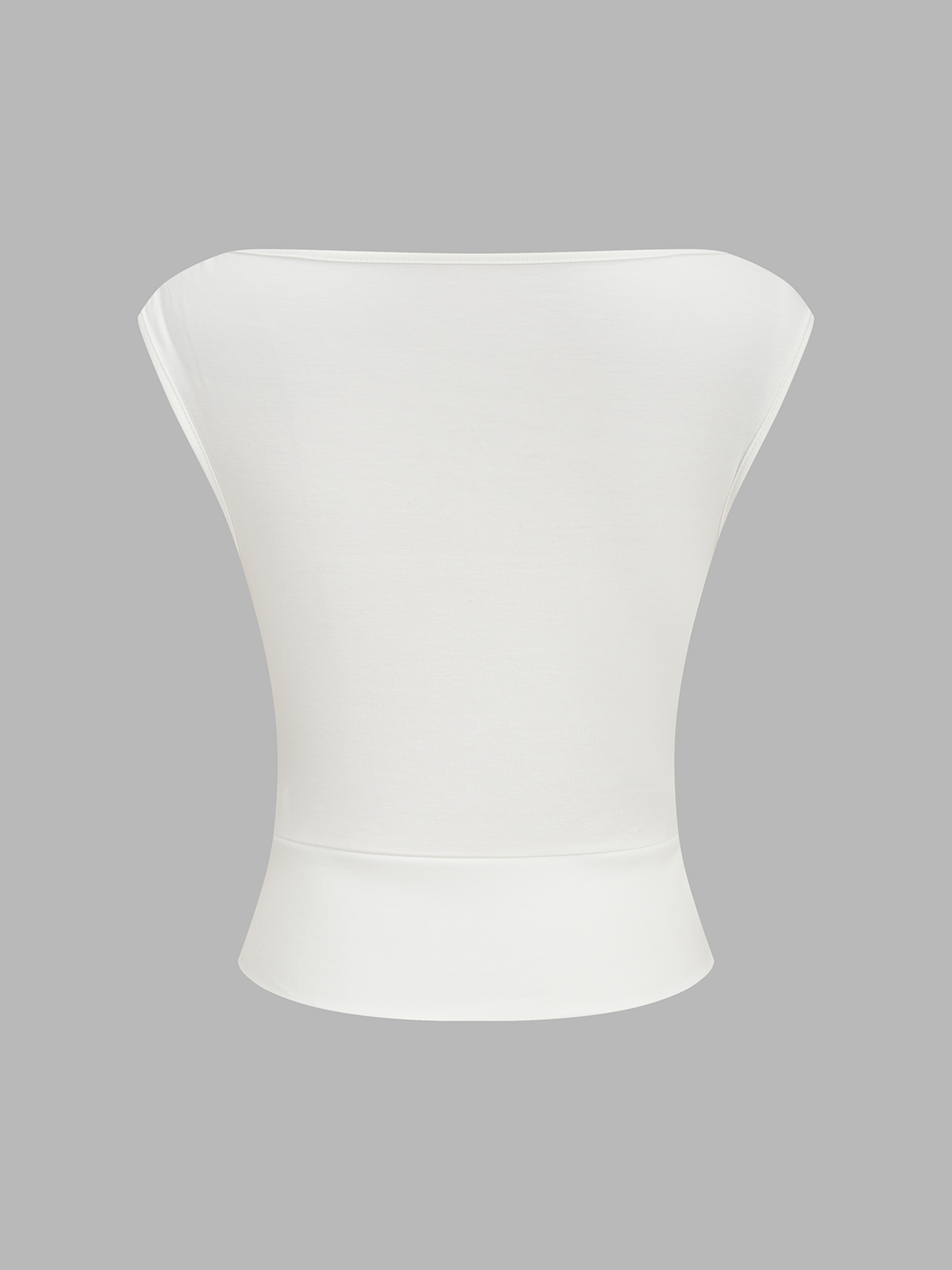 Asymmetric Neckline Ruched Top – view 3