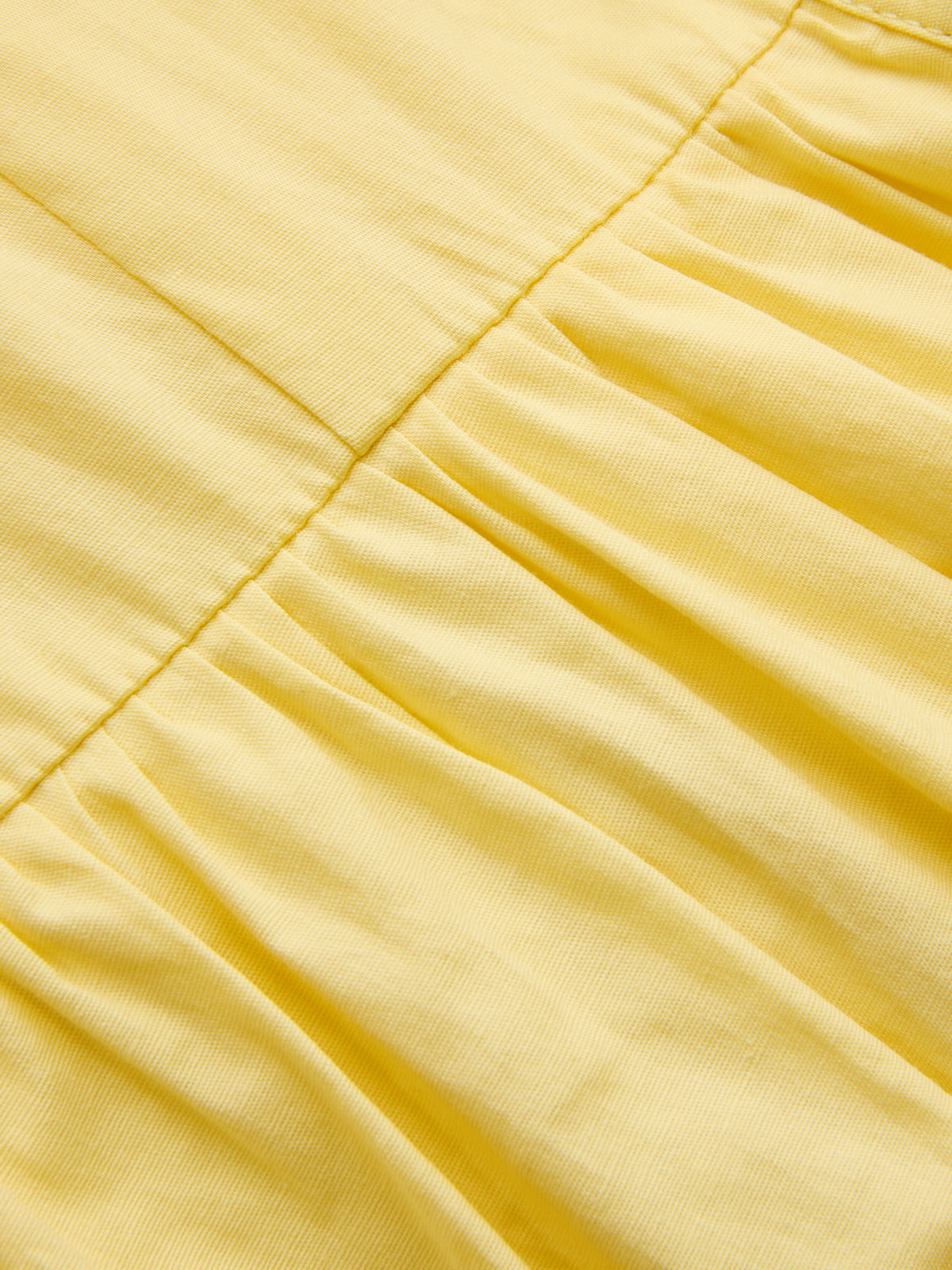 Yellow Sleeveless Belted Midi Shirt Dress with Pockets – view 5