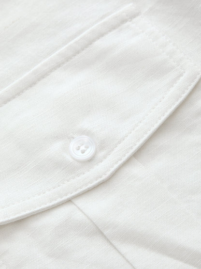 Cotton Linen Drawstring Shirt Playsuit – view 5