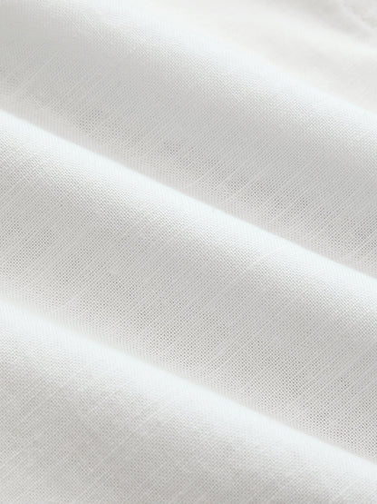 Cotton Linen Drawstring Shirt Playsuit – view 6