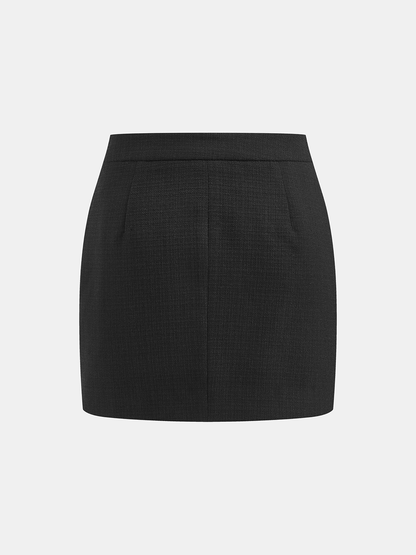 Black Tailored Mini Skirt – view 3