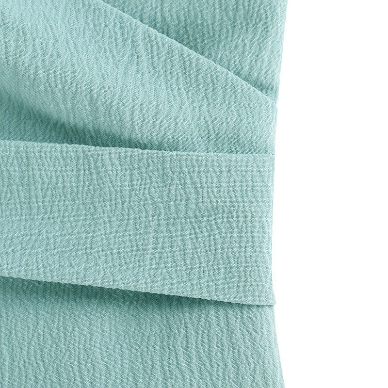 Mint Green Cowl Neck Midi Dress