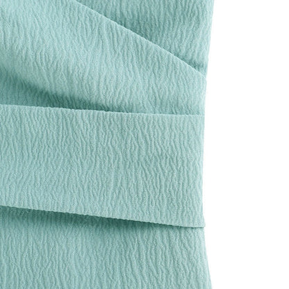 Mint Green Cowl Neck Midi Dress
