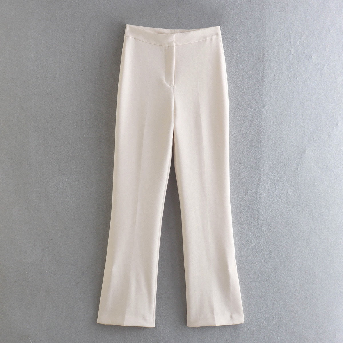 Beige Corset Top & Wide Leg Pants Set