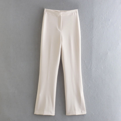 Beige Corset Top & Wide Leg Pants Set