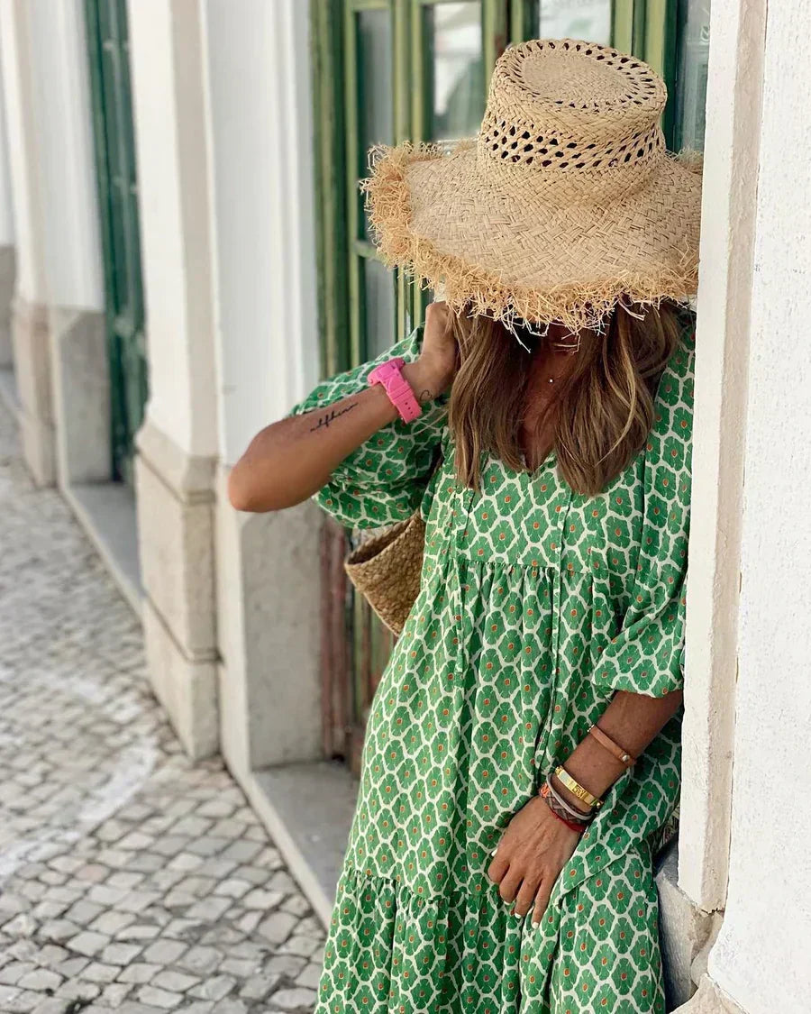 Boho V-Neck Maxi Dress – view 6