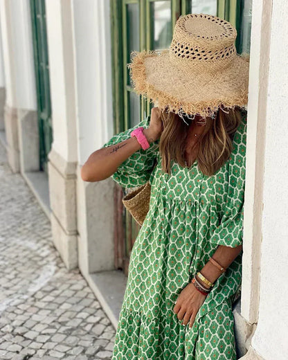 Boho V-Neck Maxi Dress – view 6