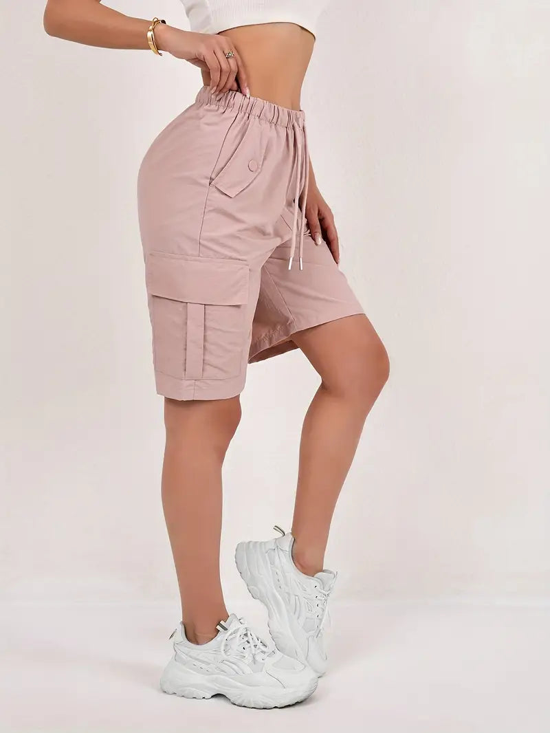 Quick Dry Mid Thigh Cargo Shorts – view 6