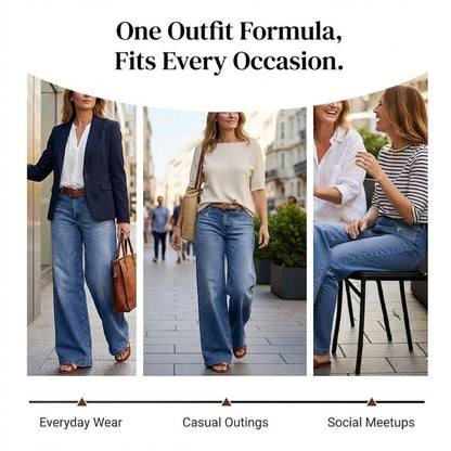 Retro High Waisted Wide Leg Jeans – view 11