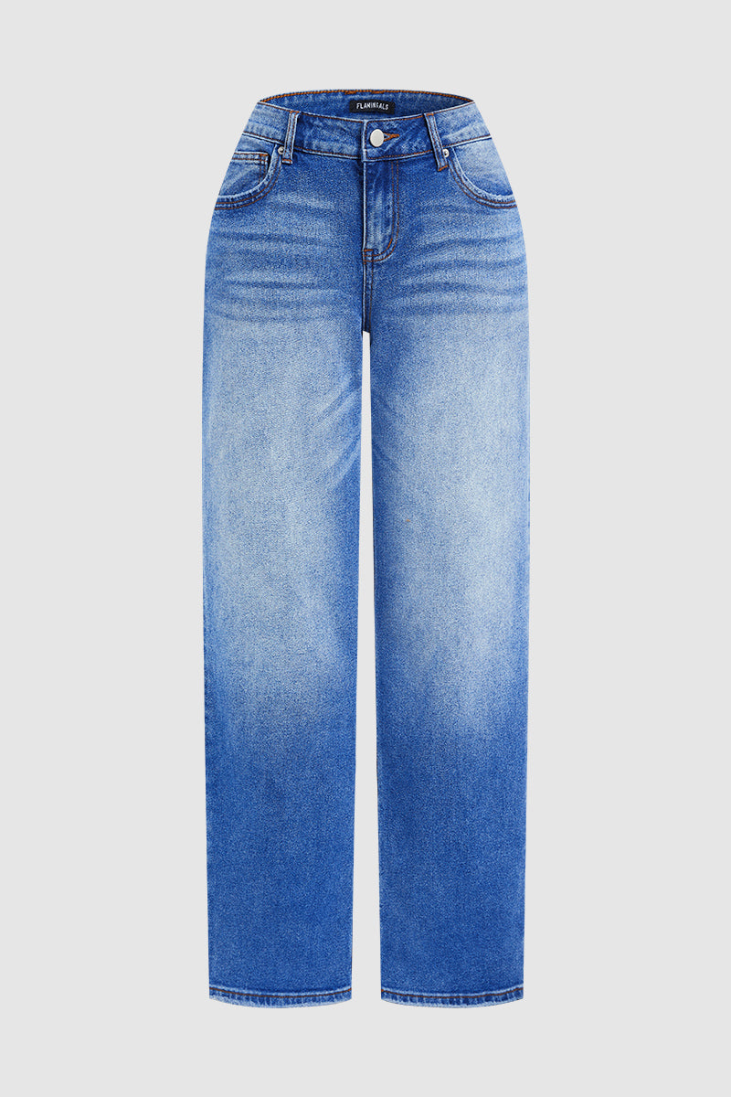 Mid Rise Straight Leg Jeans – view 5