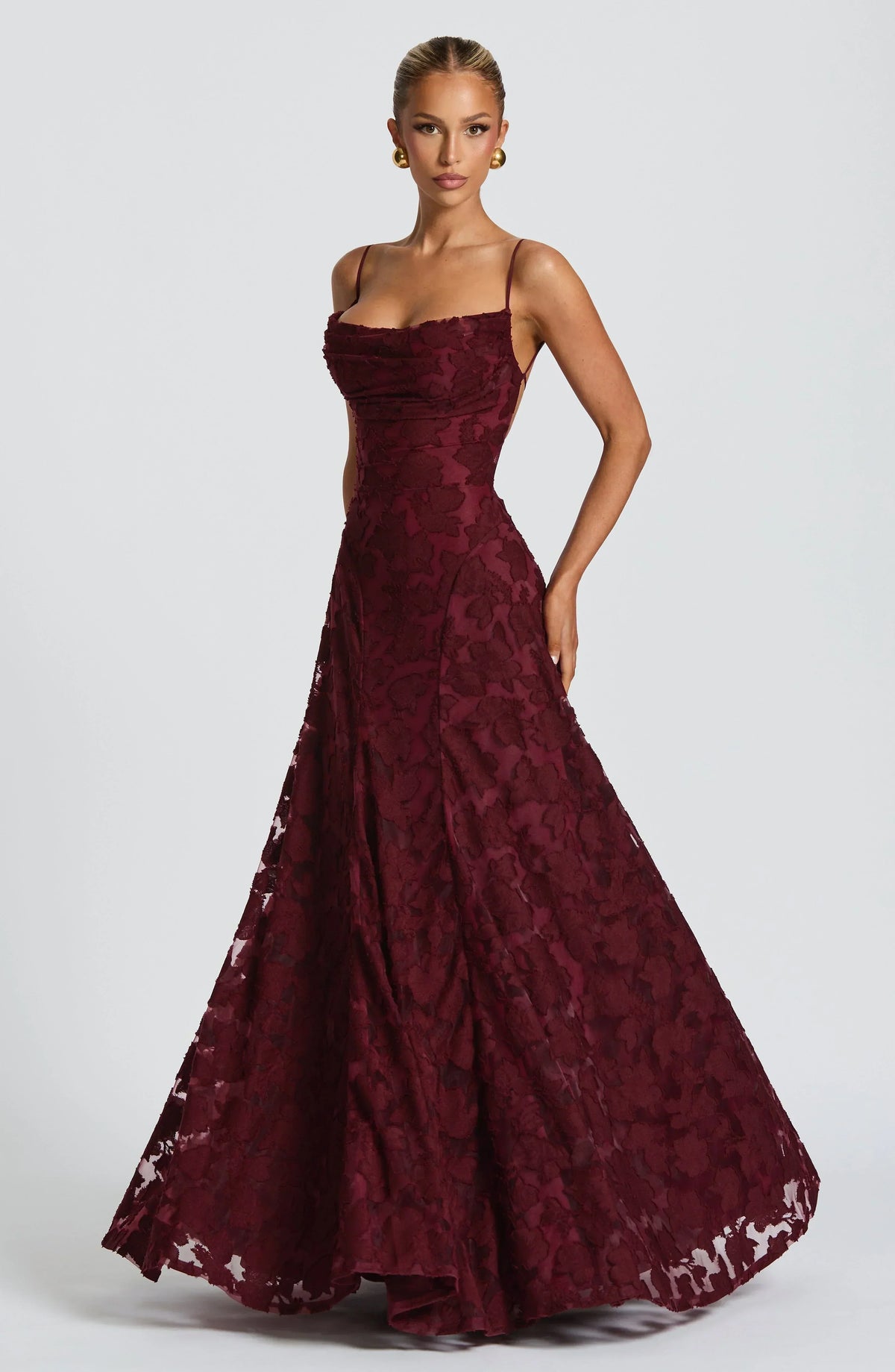 Cross Back Flowing Maxi Dress – view 3