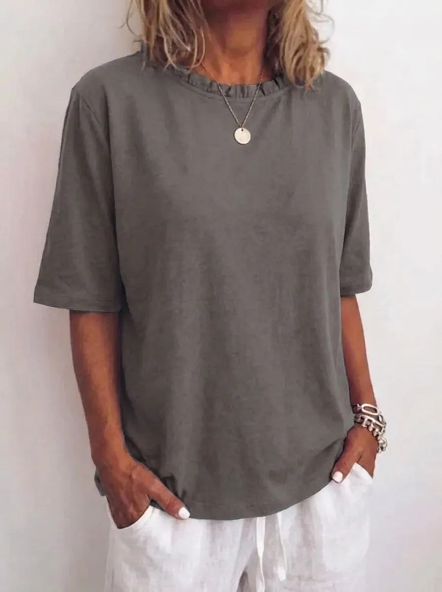 Relaxed Loose Fit Blouse – Dark Grey