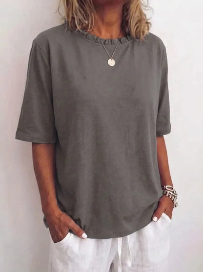 Relaxed Loose Fit Blouse – Dark Grey