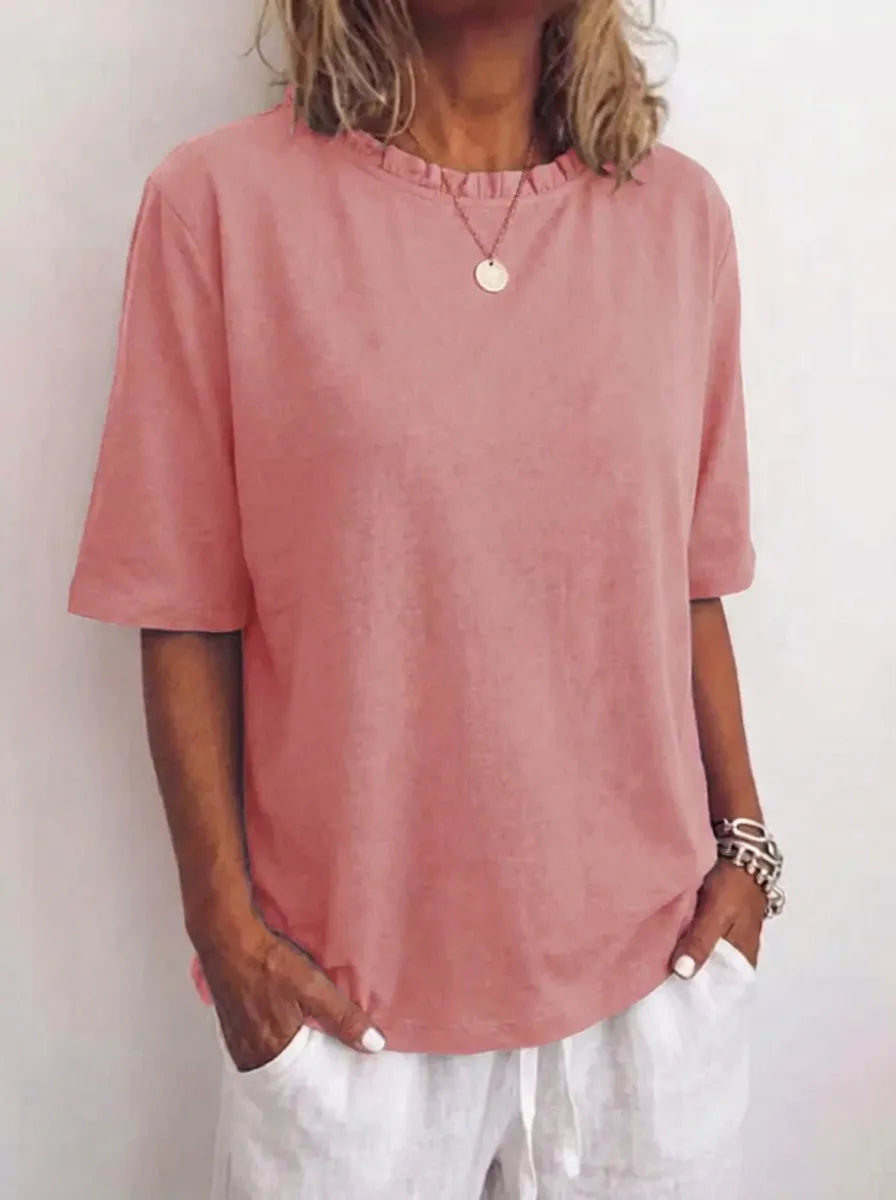 Relaxed Loose Fit Blouse – Pink