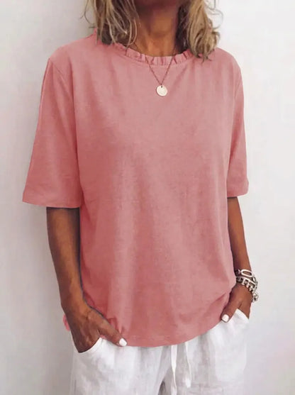 Relaxed Loose Fit Blouse – Pink