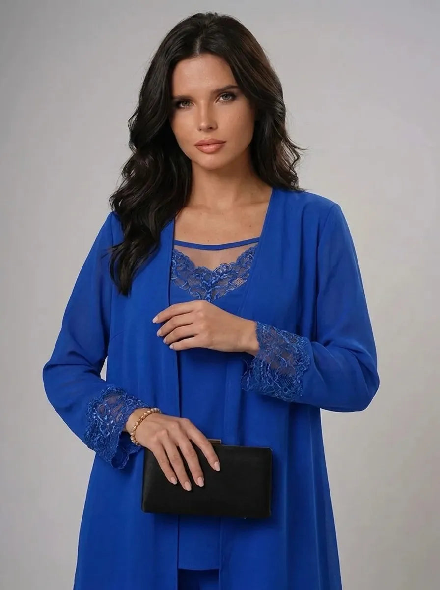Lace Trim Three Piece Pants Set – view 3