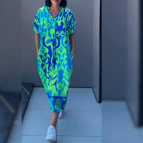 Floral Wrap Style Maxi Dress