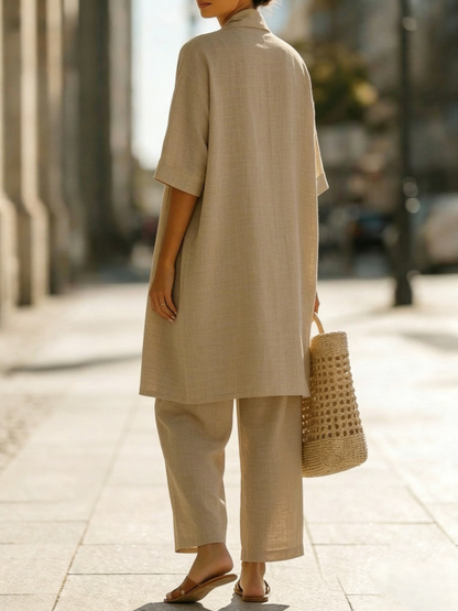 Cami Top Wide Leg Pants and Cover Up Set – view 9