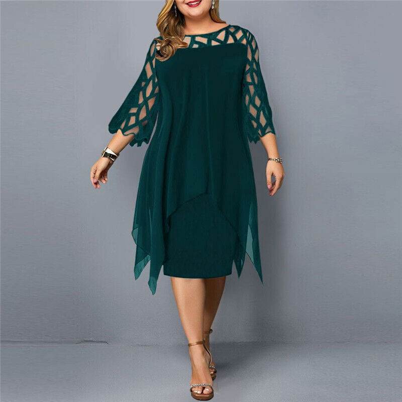 Relaxed Oversized Midi Dress – Green