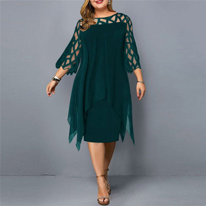 Relaxed Oversized Midi Dress – Green